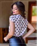 Blusa Feminina Social com Recorte