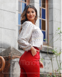 Blusa manga longa princesa com gola alta