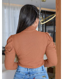 Blusa Feminina Canelada Manga Longa Princesa