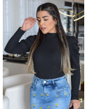 Blusa Feminina Canelada Manga Longa Princesa
