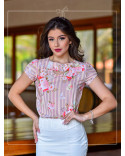 Blusa Feminina Social com Recorte