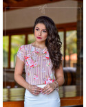 Blusa Feminina Social com Recorte
