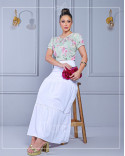 Blusa Social Feminina em Crepe Estampada