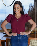 Blusa Feminina Social, Manga Curta.